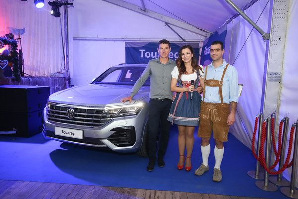 Vasilij Žbogar, jadralec; Natalija Verboten; Marjan Rojc, vodja prodaje Volkswagen, Porsche Kope